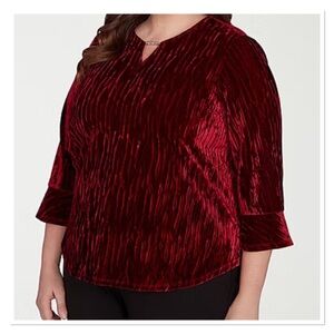 Alfred Dunner CRUSHED velvet Top
